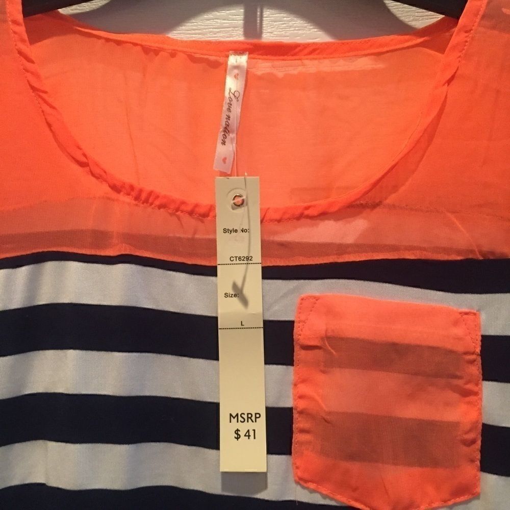 Love Nation Striped Top - Picture 3 of 6